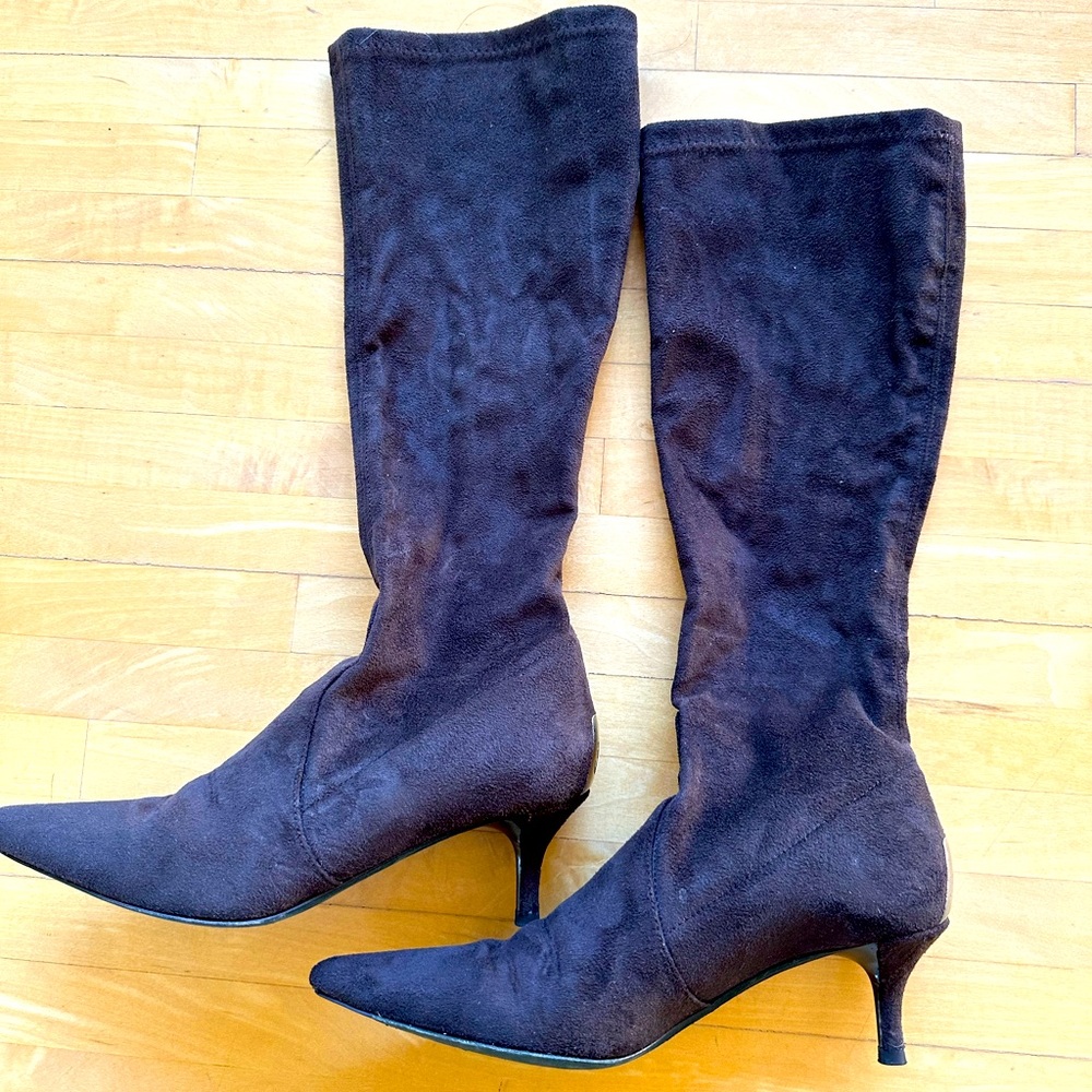 Brown suede Donald J Pliner knee high boots